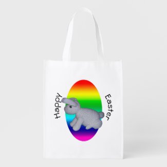 Polyester Bag - Bunny with Colorful Egg