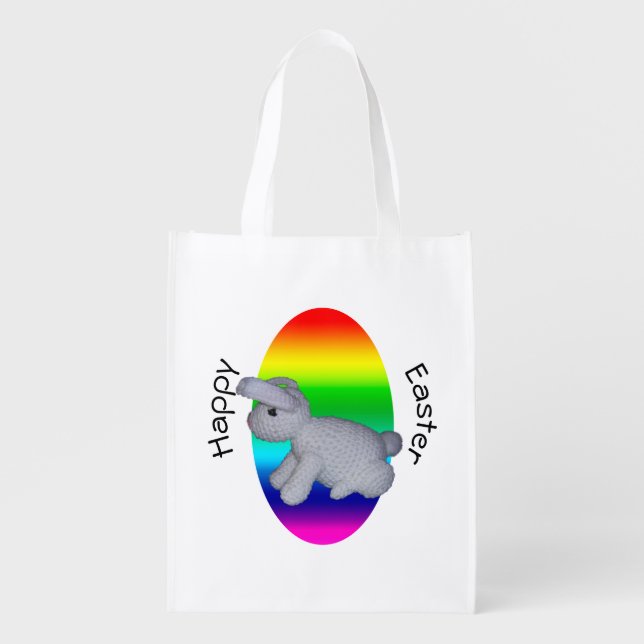 Polyester Bag - Bunny with Colorful Egg (Front)