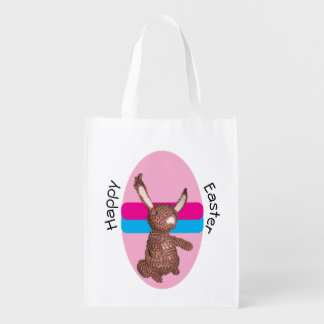 Polyester Bag - Bunny with Striped Egg