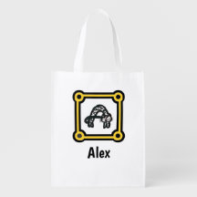 Polyester Bag - Cat Letter A in Frame