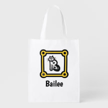 Polyester Bag - Cat Letter B in Frame