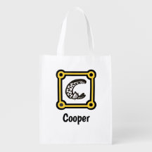 Polyester Bag - Cat Letter C in Frame