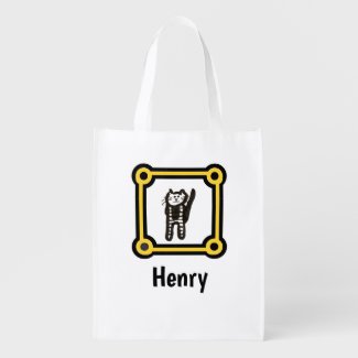 Polyester Bag - Cat Letter H in Frame