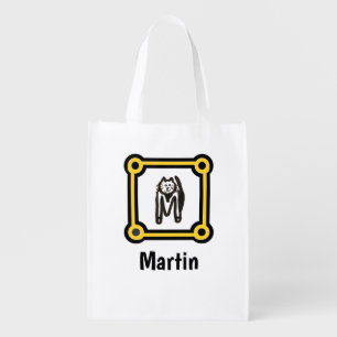 Polyester Bag - Cat Letter M in Frame