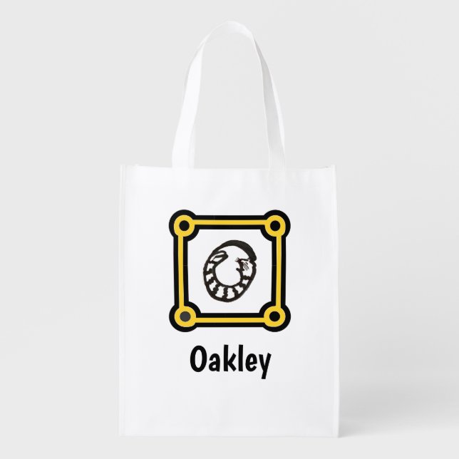 Polyester Bag - Cat Letter O in Frame (Front)
