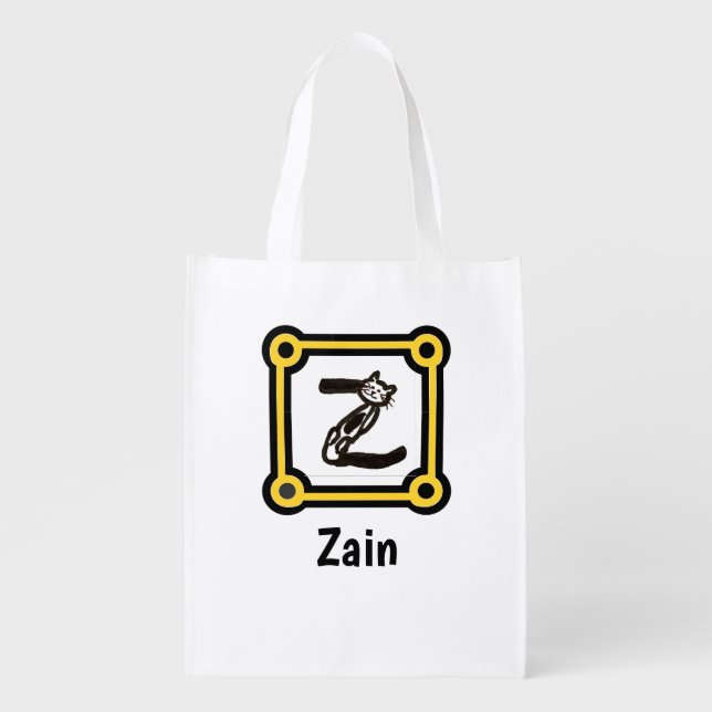 Polyester Bag - Cat Letter Z in Frame (Front)
