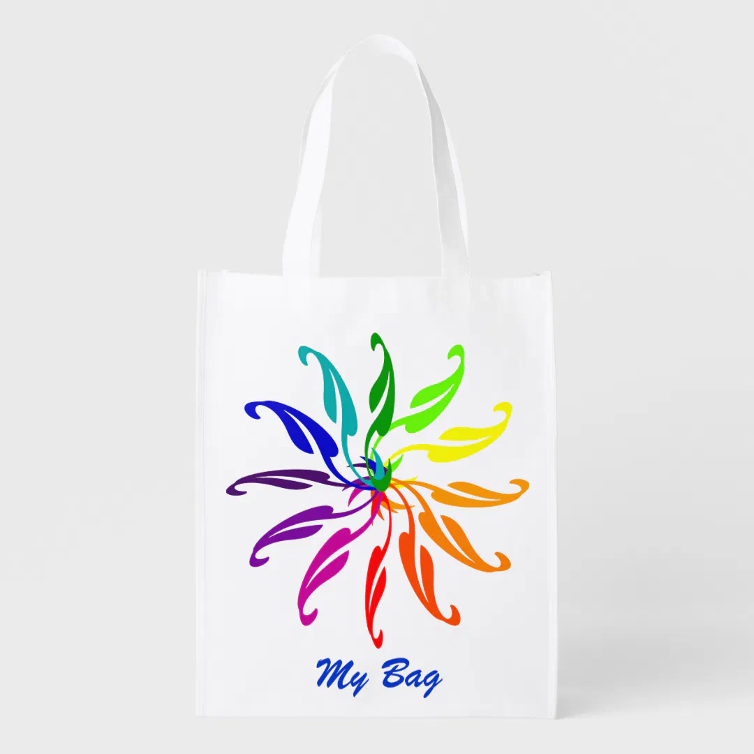 Polyester Bag - Color Wheels and Text (Front)