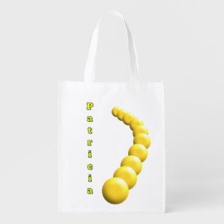 Polyester Bag - Line of Colored Balls with Name