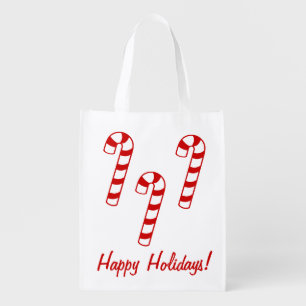 Polyester bag - Red Candy Canes