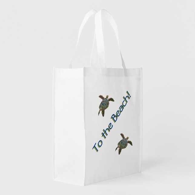 Polyester Bag - To the Beach Turtles (Back Side)