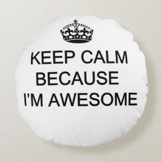 Polyester Round Pillow (16") Keep Calm(customize)