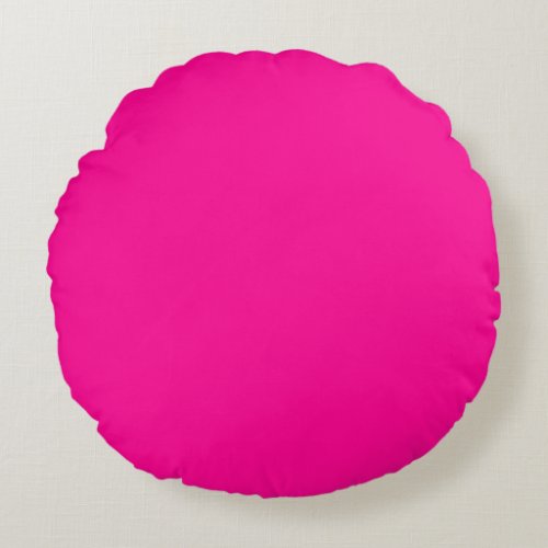 Polyester Round Throw Pillow 16 Bright Pink