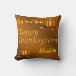Polyester Throw Pillow,thanksgiving,colorful Pillow