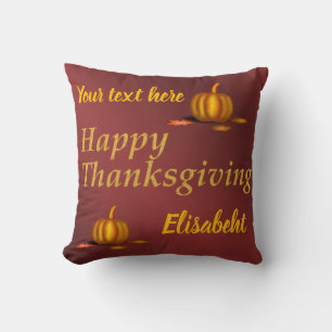Polyester Throw Pillow,thanksgiving,colorful Pillow