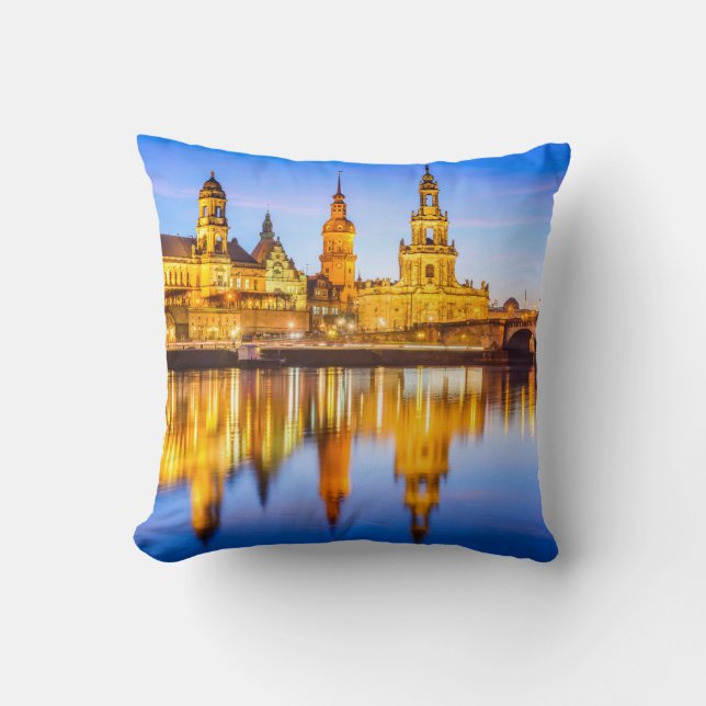 Polyester Throw Pillow, Throw Pillow Dresden (Front)
