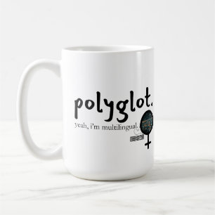 Polyglot Multilingual Customizable (Women in Tech) Coffee Mug