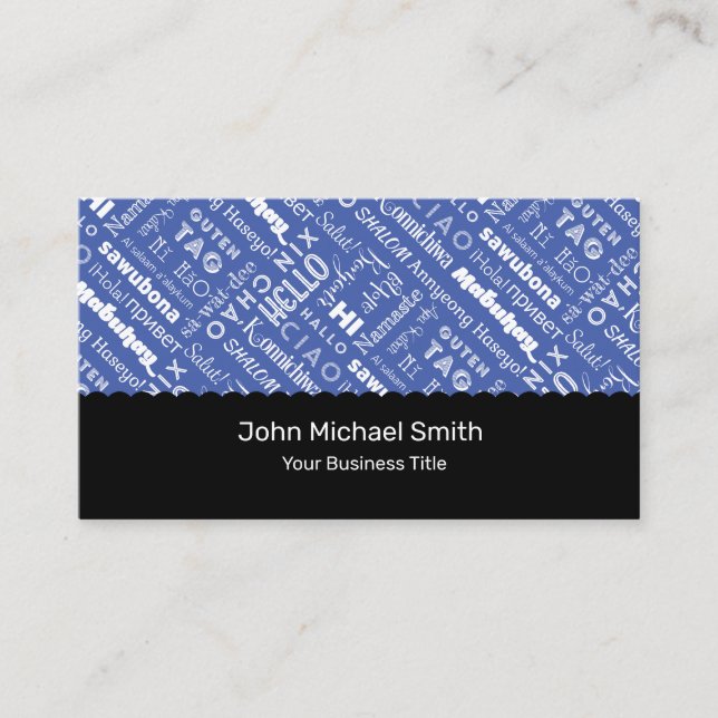Polyglot Translator Business Card (Front)