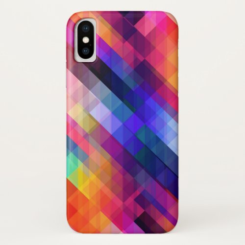 Polygon abstract colorful pattern iPhone x case