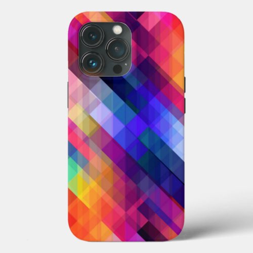 Polygon abstract colorful pattern iPhone 13 pro case