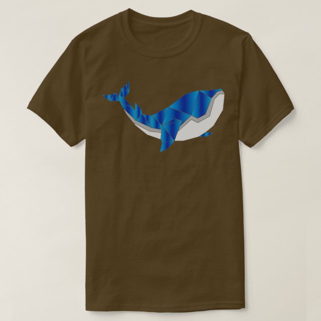 Polygon Blue Whale Design T-Shirt (Design Front)