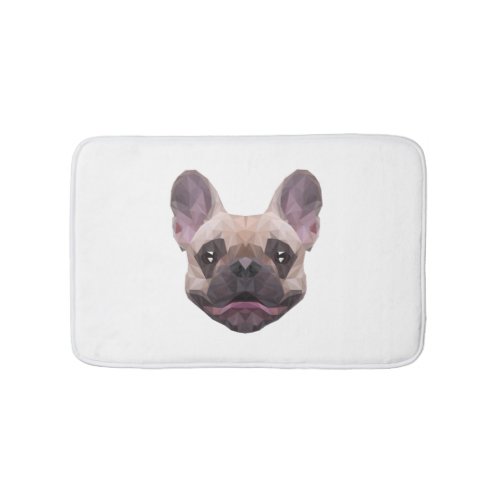 Polygon Bulldog Frances Dogfather Dog Mom French Bath Mat