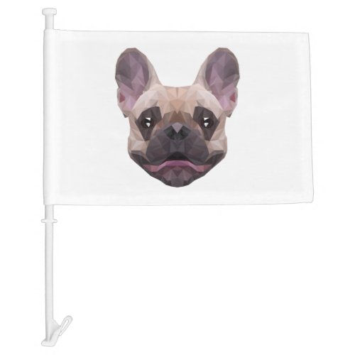 Polygon Bulldog Frances Dogfather Dog Mom French Car Flag