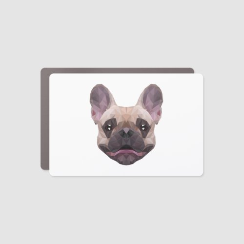 Polygon Bulldog Frances Dogfather Dog Mom French Car Magnet