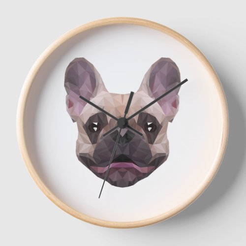 Polygon Bulldog Frances Dogfather Dog Mom French Clock