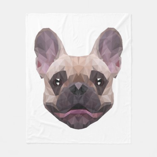 Polygon Bulldog Frances Dogfather Dog Mom French Fleece Blanket