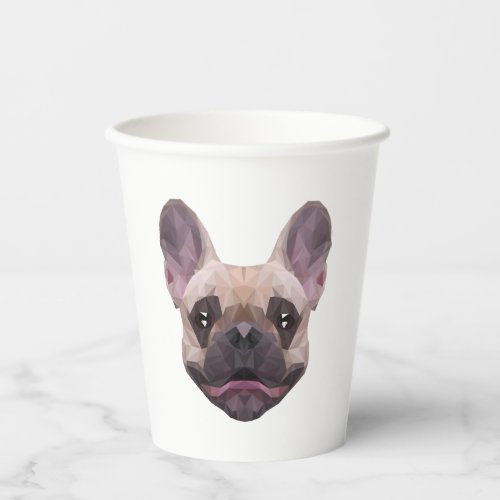 Polygon Bulldog Frances Dogfather Dog Mom French Paper Cups
