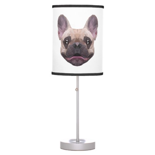 Polygon Bulldog Frances Dogfather Dog Mom French Table Lamp