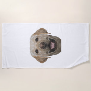 Polygon Dog Daddy Dog Mom Dogfather Labrador Beach Towel