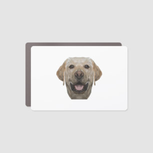 Polygon Dog Daddy Dog Mom Dogfather Labrador Car Magnet