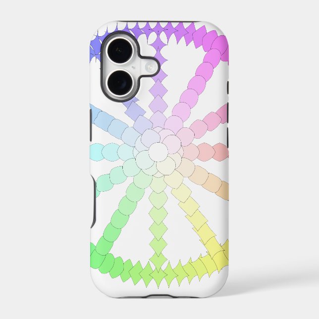 polygon evolution wheel geometry iphone case (Back)