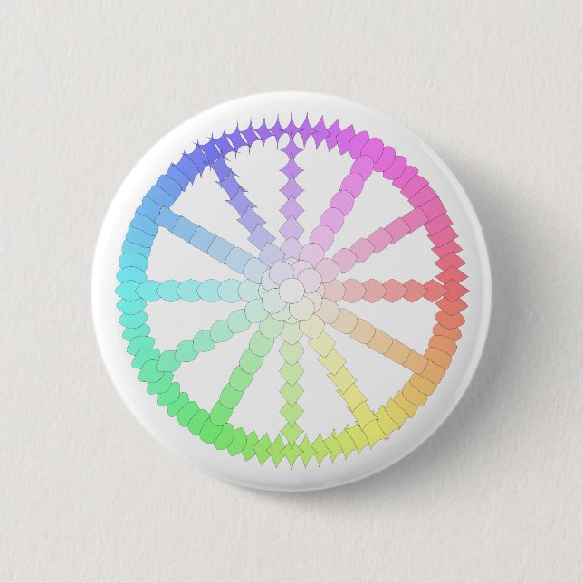 polygon evolution wheel geometry pinback button (Front)