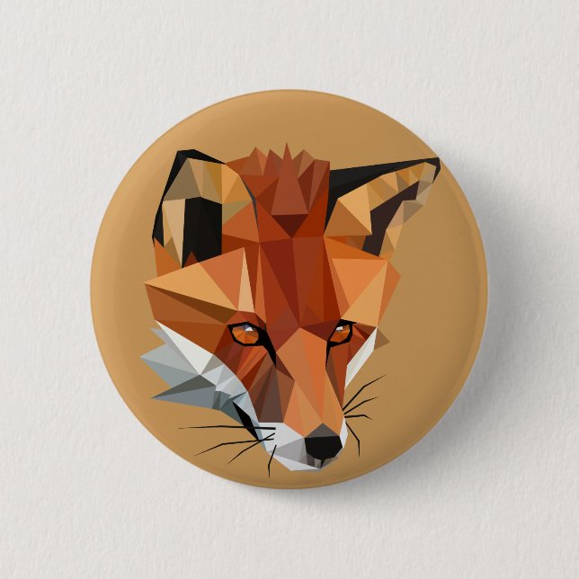 Polygon Fox Custom Button (Front)
