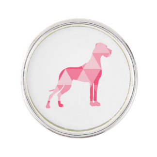 Polygon Great Dane Pink Lapel Pin