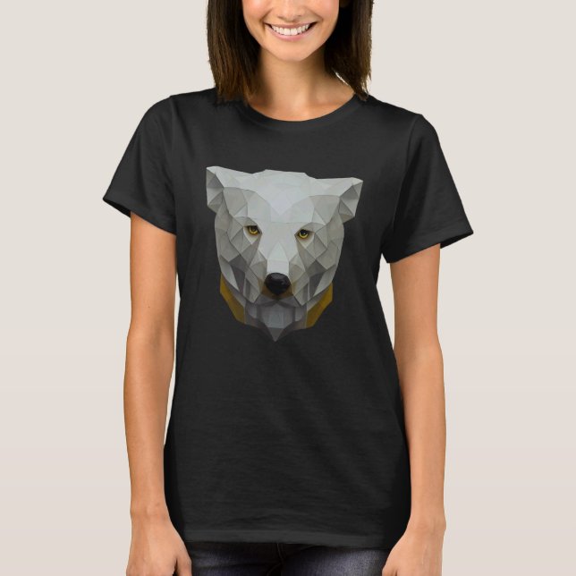Polygon Ice Bear Head Low Poly Bears T-Shirt (Front)