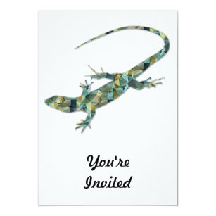 Green Lizard Invitations Zazzle