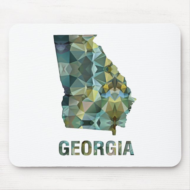 Polygon Mosaic State Map  GEORGIA Mouse Pad (Front)