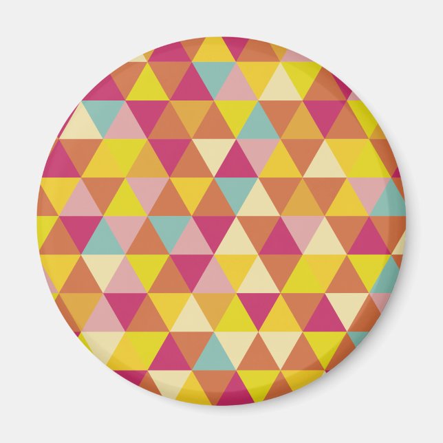 Polygon Multi color Triangles in Geometrical Shape Magnet (Front)