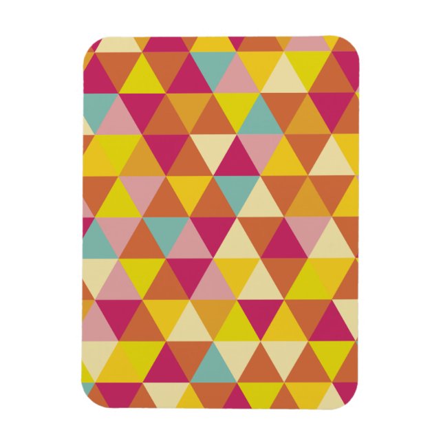 Polygon Multi color Triangles in Geometrical Shape Magnet (Vertical)