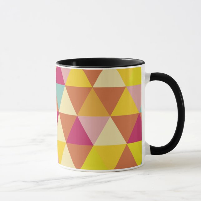 Polygon Multi color Triangles in Geometrical Shape Mug (Right)