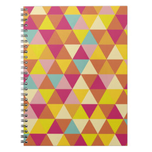 Polygon Multi color Triangles in Geometrical Shape Notebook