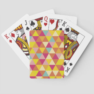 Polygon Multi color Triangles in Geometrical Shape Poker Cards
