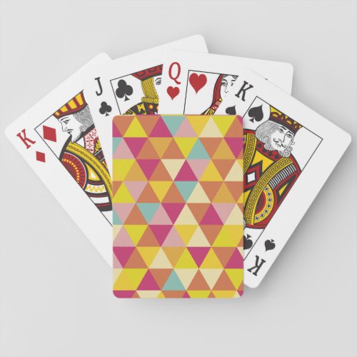 Polygon Multi color Triangles in Geometrical Shape Poker Cards