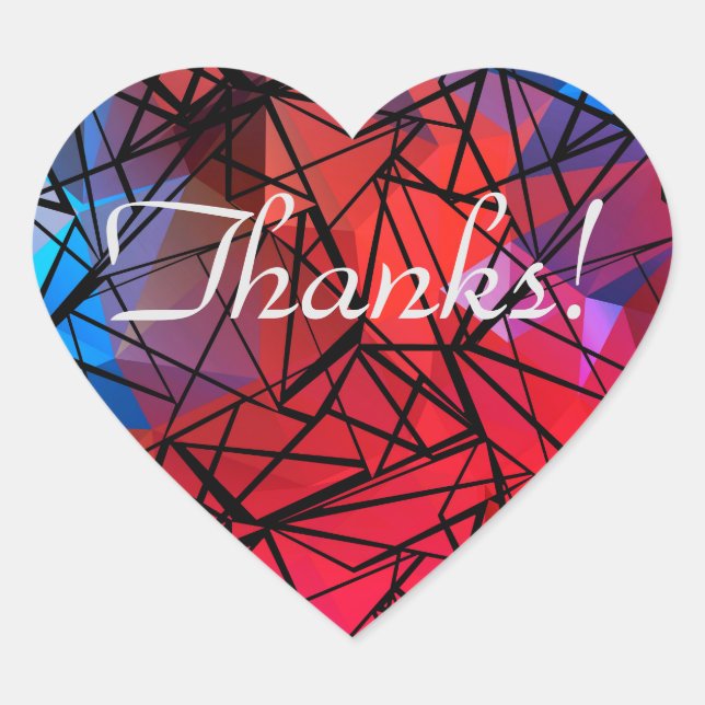 Polygon, painting heart sticker (Front)