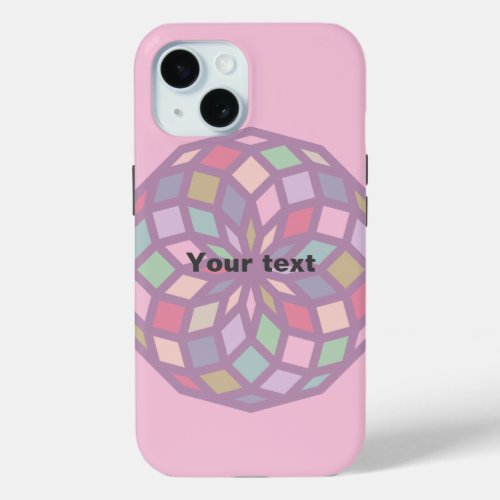 polygon pattern with a soft color tone _ iPhone 15 case