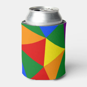 Polygon Rainbow Pattern Can Cooler