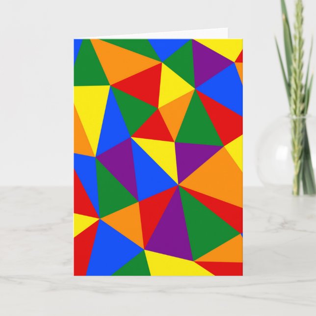 Polygon Rainbow Pattern Card (Front)